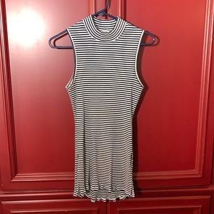High Neck Striped Tank